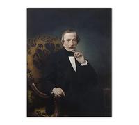 Kits de pintura 5D Francesco Hayez Retrato de Massimo D Azeglio Puntos Taladro Completo Pintura Arte Decoración de Pared 12 x 16 pulgadas