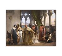 Kits de pintura 5D Francesco Hayez The Last Meeting Between Jacopo Foscari Full Drill Dots Paintings Picture Arts Craft for Home Wall Art Decor 16 x 20 pulgadas