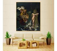 Kits de pintura 5D Ingres, Angélica salvada por Ruggiero, pintura de puntos de perforación completa, para decoración de pared del hogar, 12 x 16 pulgadas