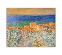 Kits de pintura 5D para adultos y niños Burgo Marina at Bordighera 1884 por Claude Monet DIY pintura de taladro completo, 12 x 16 pulgadas