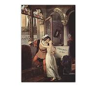 Kits de pintura 5D para adultos y niños, Francesco Hayez, el último beso de Romeo y Julieta, pintura de taladro completo, 12 x 16 pulgadas