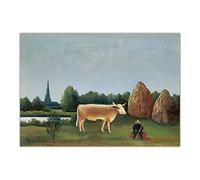 Kits de pintura 5D para adultos y niños Henri·Rousseau, escena en Bagneux en las afueras de París, pintura de taladro completo, 12 x 16 pulgadas