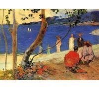 Kits de pintura 5D para adultos y niños, una orilla del mar por Paul Gauguin DIY pintura de taladro completo, 20 x 24 pulgadas