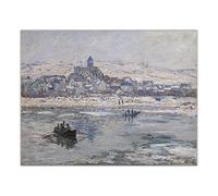 Kits de pintura 5D para adultos y niños V Theuil en invierno por Claude Monet DIY pintura de taladro completo, 12 x 16 pulgadas