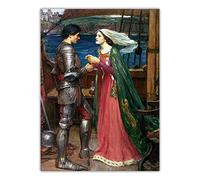 Kits de pintura 5D para adultos y niños William Waterhouse, Tristán e Isolda con la poción, pintura de taladro completo de 20 x 24 pulgadas