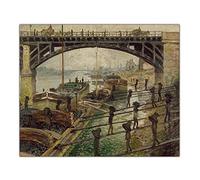 Kits de pintura 5D The Coal Workers de Claude Monet Full Drill Dots Paintings Picture Arts Craft para decoración de pared del hogar, 12 x 16 pulgadas
