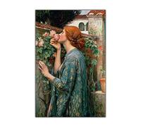 Kits de pintura 5D William Waterhouse, el alma de la rosa, pintura de puntos de perforación completa, para decoración de pared del hogar, 40,6 x 50,8 cm