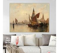 Kits de pintura Adolf Kaufmann en la laguna veneciana DIY 5D puntos de perforación completa pinturas arte arte decoración de pared del hogar 20 x 24 pulgadas