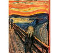 Kits de pintura de diamante 5D por números para adultos, bordado de diamantes de imitación, decoración del hogar, obras de Edward Munch - Grito 40 × 50cm