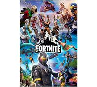 Kits de pintura de diamantes 5D para adultos y niños, pintura redonda con diamantes de imitación con diamantes de imitación, punto de cruz, arte bordado de diamante y punzón (Fortnite 12x16 pulgadas)