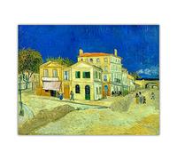 Kits de pintura de diamantes 5D para adultos y niños Van Gogh, casa de Vincents en Arles (la casa amarilla), pintura de diamante de taladro completo