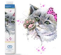 Kits de pintura de diamantes Diamond Dotz Eye Spy Kitty Cat para adultos - Kits de arte con diamantes: un relajante kit de manualidades creativas