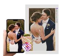 Kits de pintura de diamantes personalizados 5D DIY, Cuadro de Diamantes para Adultos y Niños, Kits de Pintura por Número, Pintura de Diamante Personalizada para Boda, Regalo Personalizado de Navidad