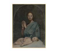 Kits de pintura de entrada "Nuestra Señora de la Eucaristía", bricolaje 5D de puntos de perforación completa, pinturas para decoración de pared del hogar, 50 x 61 cm