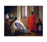 Kits de pintura Francesco Hayez Caterina Cornaro Deposed from The Throne of Chipre DIY 5D Full Drill Dots Paintings Picture Arts Home Wall Decor 20 x 24 pulgadas
