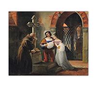 Kits de pintura Francesco Hayez The Marriage of Romeo y Julieta DIY 5D Full Drill Dots Paintings Picture Arts Home Wall Decor 12 x 16 pulgadas