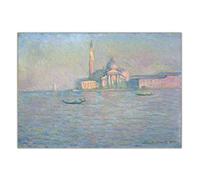 Kits de pintura Iglesia de San Giorgio Maggiore por Claude Monet DIY 5D Full Drill Dots Pinturas Cuadros Arte Arte Decoración de pared del hogar 12 x 16 pulgadas