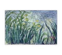 Kits de pintura Iris Jaunes Et Mauves por Claude Monet DIY 5D Full Drill Dots Paintings Picture Arts Home Wall Decor 12 x 16 pulgadas