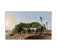 Kits de pintura Leaving The Oasis de Jean Leon Gerome DIY 5D Full Drill Dots Paintings Picture Arts Home Wall Decor 12 x 16 pulgadas