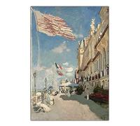 Kits de pintura The Hotel Des Roches Noires at Trouville por Claude Monet DIY 5D Full Drill Dots Paintings Picture Arts Home Wall Decor 12 x 16 pulgadas