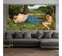 Kits de pintura William Waterhouse "Listening to My Sweet Pipings" DIY 5D Full Drill Dots Paintings Picture Arts Home Wall Decor 20 x 24 pulgadas