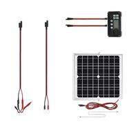 Kits de placa solar de 40 W, panel de carga de energía portátil para emergencias al aire libre, con controlador de carga, fácil de usar, kits de placas monocristalinas