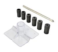 Kits de plantillas de perforación multisuperficies con 4-12 mm, 6 bujes intercambiables y juego de pasadores de localización para taladrar agujeros oblicuos, guía de perforación rápida para hacer