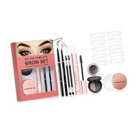 Kits de plantillas de sellos para cejas, kits de tríos para cejas, estampado y modelado de cejas, plantilla de gel para cejas
