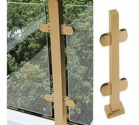 Kits de postes de barandilla para dec y patios, soporte de husillo para paneles de madera, plástico, acrílico, 60 cm / 23.6 in, sistema GuardraClamp Easy Inll