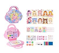 Kits de proyectos de manualidades de maquillaje creativo, juguete con pegatinas brillantes para pequeños artistas, fiesta de cumpleaños, actividad de reunión, juguete, libro de actividades con