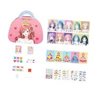 Kits de proyectos de manualidades de maquillaje creativo, juguete con pegatinas brillantes para pequeños artistas, fiesta de cumpleaños, actividad de reunión, juguete, libro de actividades con