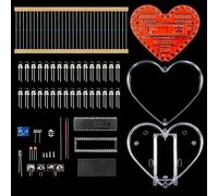 Kits de proyectos de soldadura LED RGB en forma de corazón para aprendizaje de electrónica para entusiastas de la educación de estudiantes y manualidades