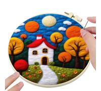 Kits de puntas de aguja: juego de fieltro de aguja Holliday, marco de fotos incluido, kit de manualidades con navideños, materiales de lana y espuma | Atractivo proyecto de bricolaje para prin