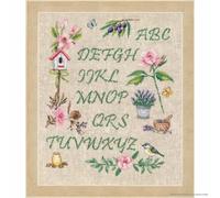 Kits De Punto De Cruz Contado Completo Arte De Pared DIY ALFABETO DE JARDÍN Set Manualidades Adultos Set Decoracion Salon Creativo Regalo ca. 33 x 40 cm Cross Stitch Embroidery