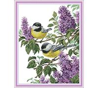Kits de punto de cruz impresos para adultos, pájaros, flores de animales, bricolaje, bordado de 14 quilates, kit de iniciación de costura, estampado o sin estampar, decoración del hogar