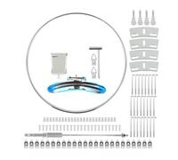 Kits de reparación de banjo ajustables para banjo y tuerca de acero para banjo de tensión, accesorios de mantenimiento de banjo, gancho redondo, soporte de metal, accesorios de suministros plateados