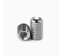 Kits de reparación de roscas, 5 uds M6 rosca autorroscante inserto ranurado interior exterior M6-M12 tuercas(Length 15mm,M6-M10 (5pcs))