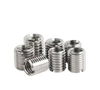 Kits de reparación de roscas, Inserto de rosca autorroscante acero inoxidable 304 M2-M12 ranurado plateado(M5-M8X12X5pcs)
