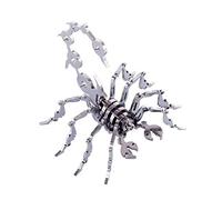 Kits de rompecabezas de metal 3D para adultos, Little Scorpion, kit de modelo de rompecabezas de metal de acero inoxidable, ideal para regalos y decoraciones (plateado)