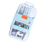 Kits de suministros de dibujo de, brújulas y reglas con estuche organizado, 9 herramientas esenciales de geometría escolar para ingenieros, juego de geometría para estudiantes