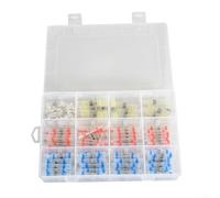 Kits de terminales de tubo de soldadura termorretráctil de 250 piezas con sellos resistentes al calor de doble pared y construcción impermeable para conexiones de cable confiables