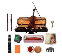 Kits De Violín De Madera De Abeto Acústico Hecho A Mano De Violín 4/4 Con Caja Cuadrada Para Principiantes (Color : Violin Set)