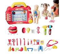 Kits Doctor Kit, NITDLER FIRSED Doctor Set | Juego de Juego Dentista - 36X Cosplay ESTETHOSCOPE Detector de Sonido de luz para niños en Edad Preescolar niñas