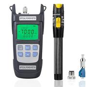 Kits FTTH 2 en 1, Localizador visual de fallas de 50MW con medidor de potencia óptica y adaptador monomodo FC a LC de 9/125 μm, Probador de fibra óptica VFL con medidor de potencia de luz de fibra OPM