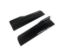 Kits Labios Universales para Faldas Laterales Coche, Alerón Estilo Hoja ABS Negro Brillante para Sedán Coupe Hatchback, Exterior, 2 Uds Faldones Laterales(A 45CM)