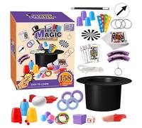 Kits Magic Kit - Magic Toy Box con trucos, varita, cartas | 22 accesorios mágicos establecidos para niñas de 6 a 12 años, diversión de instrucción fácil para principiantes, juego de rol de escenario p