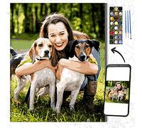 Kits personalizados para pintar por números para adultos kits profesionales de pintura de mascotas y retratos, regalos de bricolaje, haga su propia foto con marco, pinturas y pinceles para dibujar