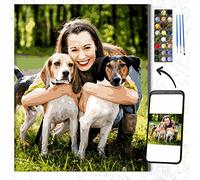 Kits personalizados para pintar por números para adultos, kits profesionales de pintura de mascotas y retratos, regalos de bricolaje, haga su propia foto con marco, pinturas y pinceles para dibujar