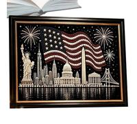 Kits Pintura Perlas Hazlo Tú Mismo - Cuenta Decorativa Bandera Patriótica 250 - Kits Pintura Perlas,para la 4 de Julio familia principiantes entusiastas de manualidades oficina apartamento hogar