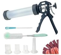 Kits profesionales de pistola de carne seca de res, relleno de salchichas, pistola de carne seca para carne molida, máquina de cecina de plástico de grado alimenticio, cañón de cecina con 4 boquillas